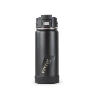 ECOVESSEL The Perk 16oz Tumbler with Locking Lid & Strainer in Black Shadow